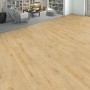 Verlegter Living by Haro Laminat 7mm Eiche Siena Puro im Wohnraum.