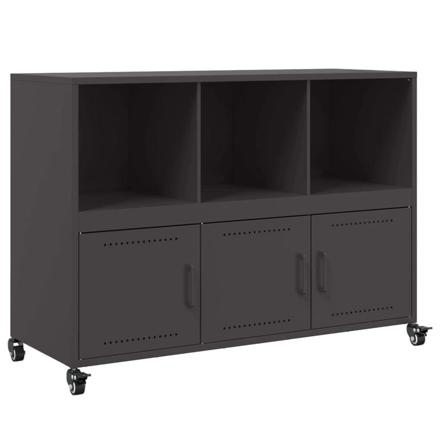 vidaXL Sideboard Schwarz 100,5x39x72 cm Stahl 846734 günstig online kaufen