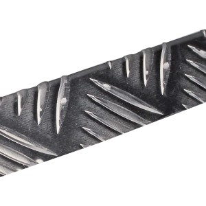 Arcansas Winkelprofil, ungleichschenklig, Aluminium, 66x36x1000 mm, geriffelte Oberfläche.