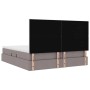 vidaXL Bett mit LED-Lichtleisten mit Kopfteil Taupe 200 x 200 cm Stoff 3372830_14