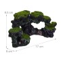 Relaxdays Aquarium Deko Stein Kunstharz Grau mit 3 Löchern 8,5 cm x 17 cm x 9 cm 150 g_4