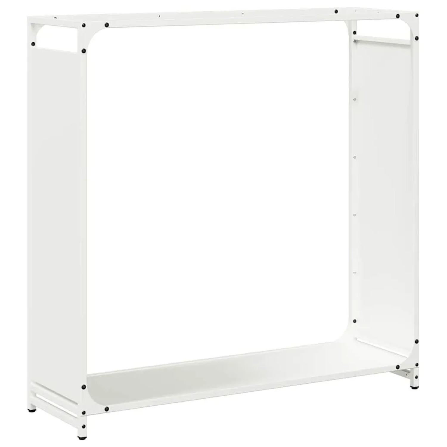 vidaXL Brennholzregal Weiß 90x28x90 cm Kaltgewalzter Stahl 864216