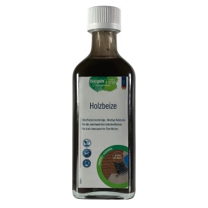 Biopin Holzbeize Eiche Dunkel, 0,25l Flasche. Ölhaltige Beize für unbehandelte Holzoberflächen.