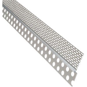 Lüftungsprofil 1490, 2,50 m für abgehängte Decken, Detailansicht des gelochten Befestigungsschenkels.