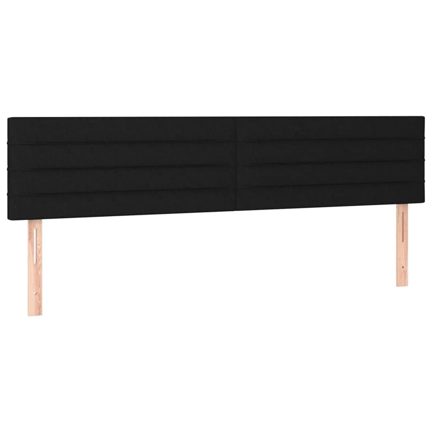 vidaXL Kopfteile 2 Stk Schwarz 80x5x78/88 cm Stoff 346160