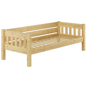 Erst-Holz Stabiles Futonbett Kieferbett 90 x 200 cm Massivholz Modell 53 Federleisten