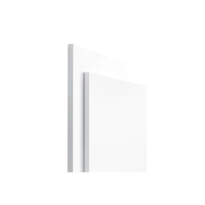 Mosel Türen Zimmertür Zarge mit Weißlack RAL9010 Designkante 1985 x 985 mm Wandstärke 280 mm DIN Links