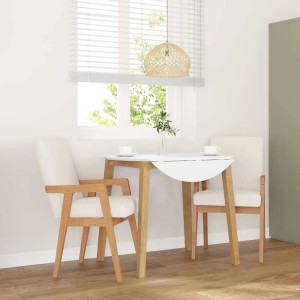 vidaXL Esszimmerstühle mit Kissen 2 Stk Massivholz Gummibaum 4102483
