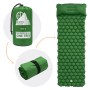 Grüne ECD Germany Isomatte Camping, 185x62x15 cm, aus Nylon, mit Packsack und gerollt.