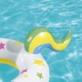 Bestway Schwimmring mit Tierdesign im Wasser, sortiert. Bunter Schwimmreifen mit Sternen.