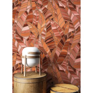 Newroom Vinyltapete Pyre Terra Blätter Modern FSC®