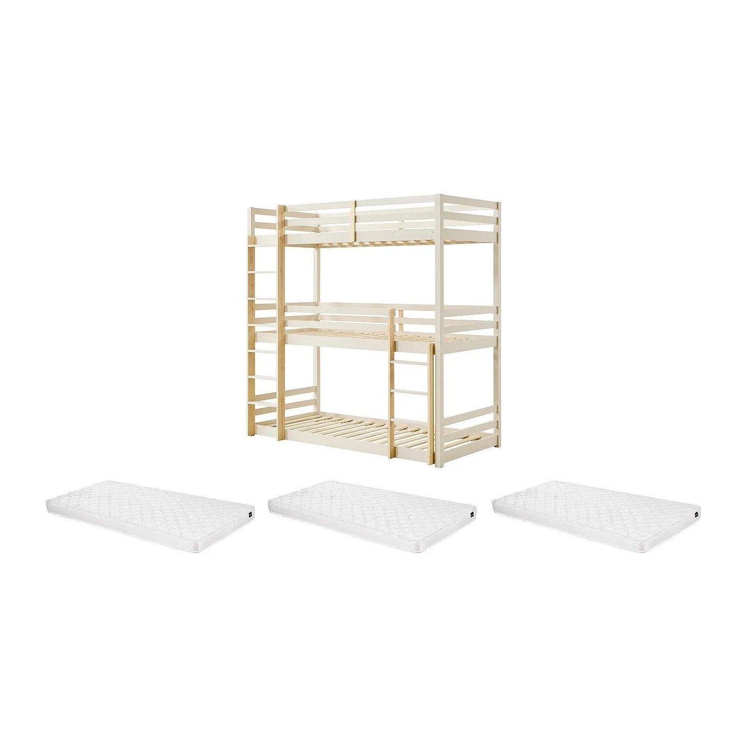 Vente-unique Etagenbett Vagar Beige 208 cm