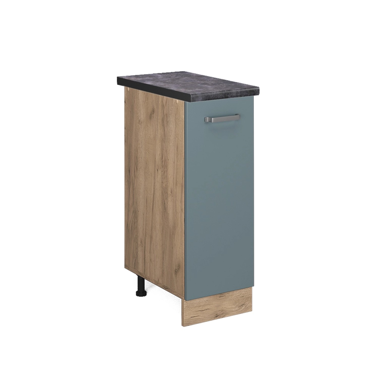 Thumbnail - Vicco Apothekerschrank R-Line Blau-Grau/Goldkraft Eiche 30 cm AP Anthrazit
