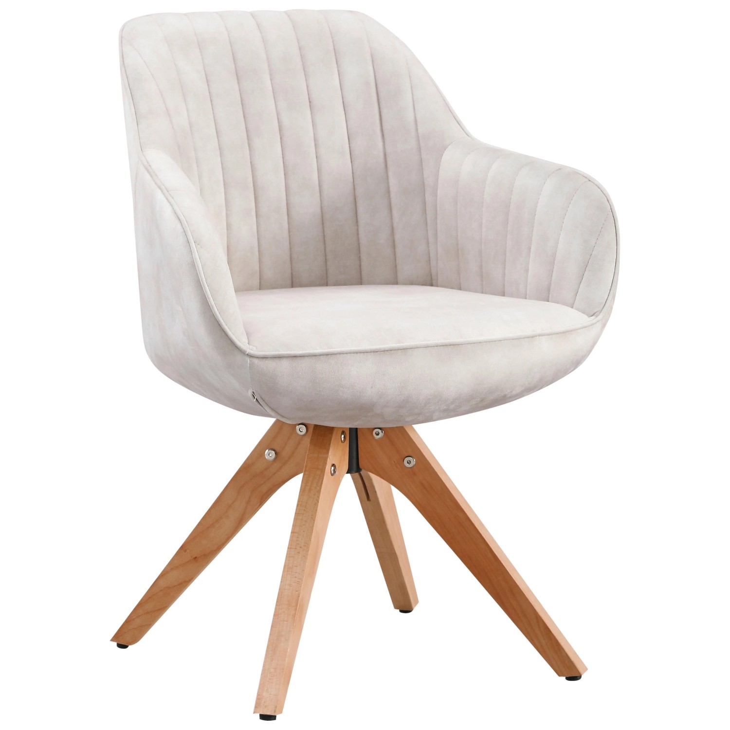 Mömax Armlehnstuhl Relax Beige/Buchefarben