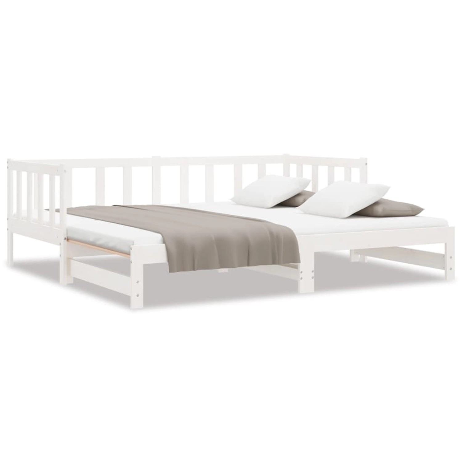 vidaXL Tagesbett Ausziehbar Weiß 80x200 cm Massivholz Kiefer1908604 günstig online kaufen
