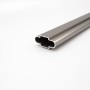 Pura Federprofil aus Aluminium in Edelstahloptik, 200 cm Länge für Zaunbau & Sichtschutz.