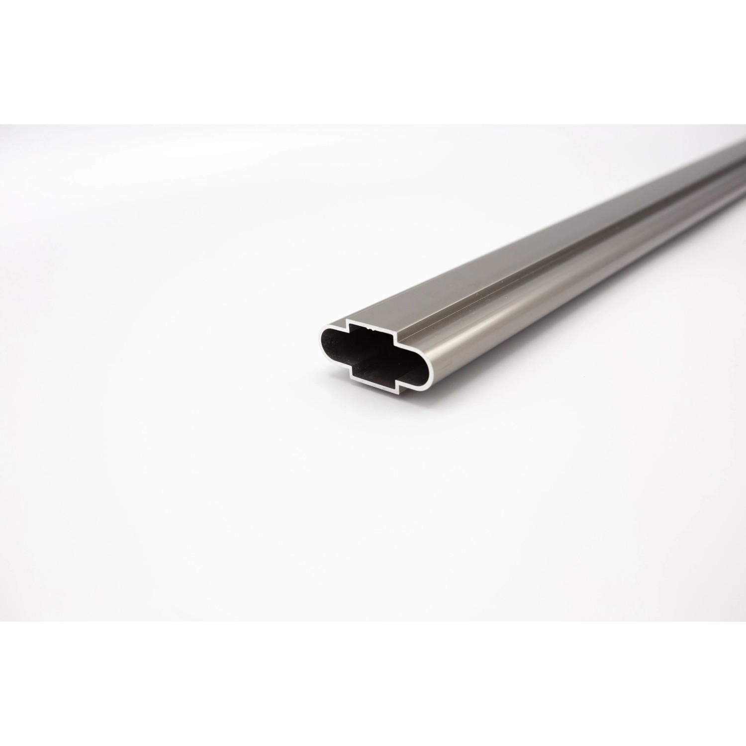Pura Federprofil aus Aluminium in Edelstahloptik, 200 cm Länge für Zaunbau & Sichtschutz.