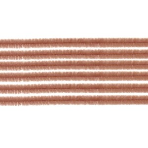 Biegeplüsch Braun, 10 Stück, 50 cm lang, ideal zum Basteln und Dekorieren.