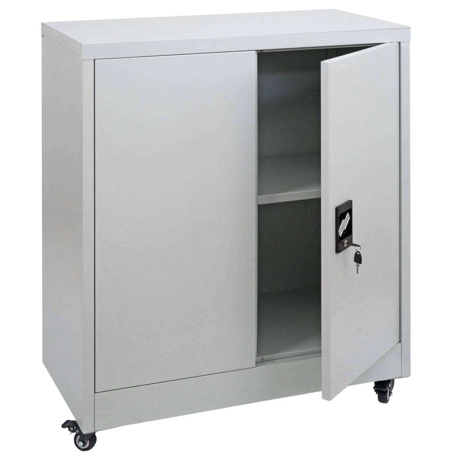 Mcw Aktenschrank O50 2 Türen Abschließbar Stahl 98x80x40cm Hellgrau