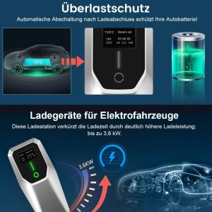 Junsun Typ 2 1P 6A To 16A 3.5Kw 4M Ev Ladegerät Mit Tasche Für TESLA VW Unter Anderem