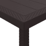 Brauner vidaXL Gartentisch (250x100 cm) aus Poly Rattan, ideal für Garten und Terrasse.