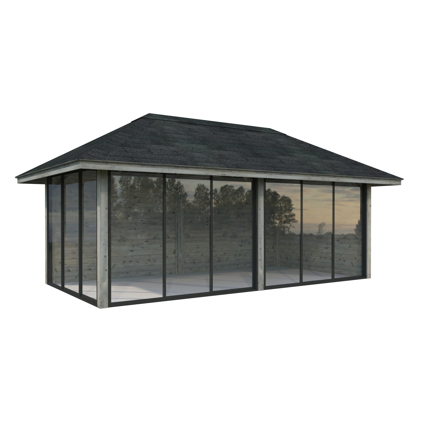 Palmako Pavillon Bianca Set202 Slide Grau Tauchgrundiert 588 cm x 300 cm FS günstig online kaufen