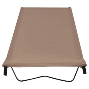 vidaXL Campingbetten 2 Stk 180x60x19 cm Oxford-Gewebe und Stahl Taupe 312487