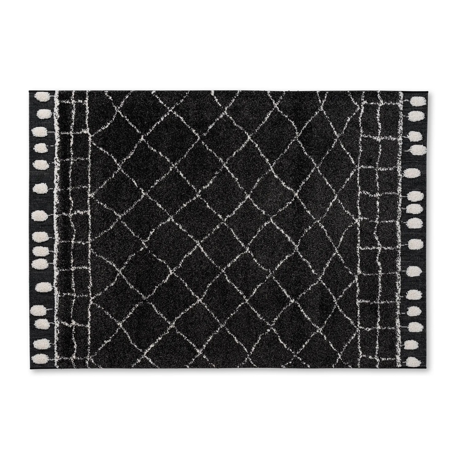 Schöner Wohnen Teppich Winsome Raute 140 cm x 200 cm Schwarz