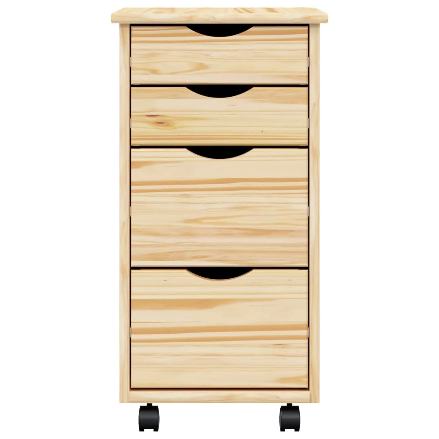 vidaXL Rollwagen mit Schreibtisch MOSS Klarlack 34 x 39 x 65,5 cm 42032405_5
