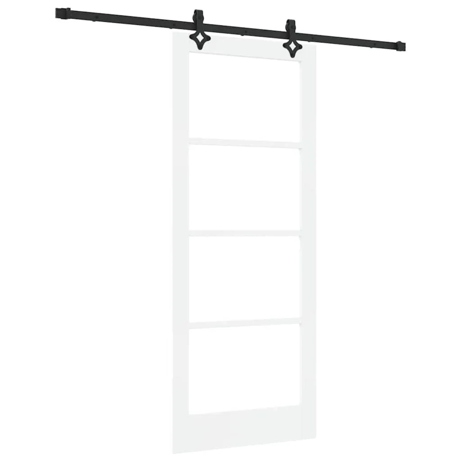 vidaXL Schiebetür ORKDAL Weiß und Schwarz 83 x 202 cm 3332194