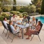 Tectake Gartenstuhl Marcellino Klappbar Wetterfest und Uv Beständig 6Er Set 65 x 54 5 x 107 5 cm Anthrazit_8