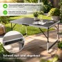 BigDean Klapptisch, höhenverstellbar, 100x60cm, ideal für Camping, Garten und Markt.