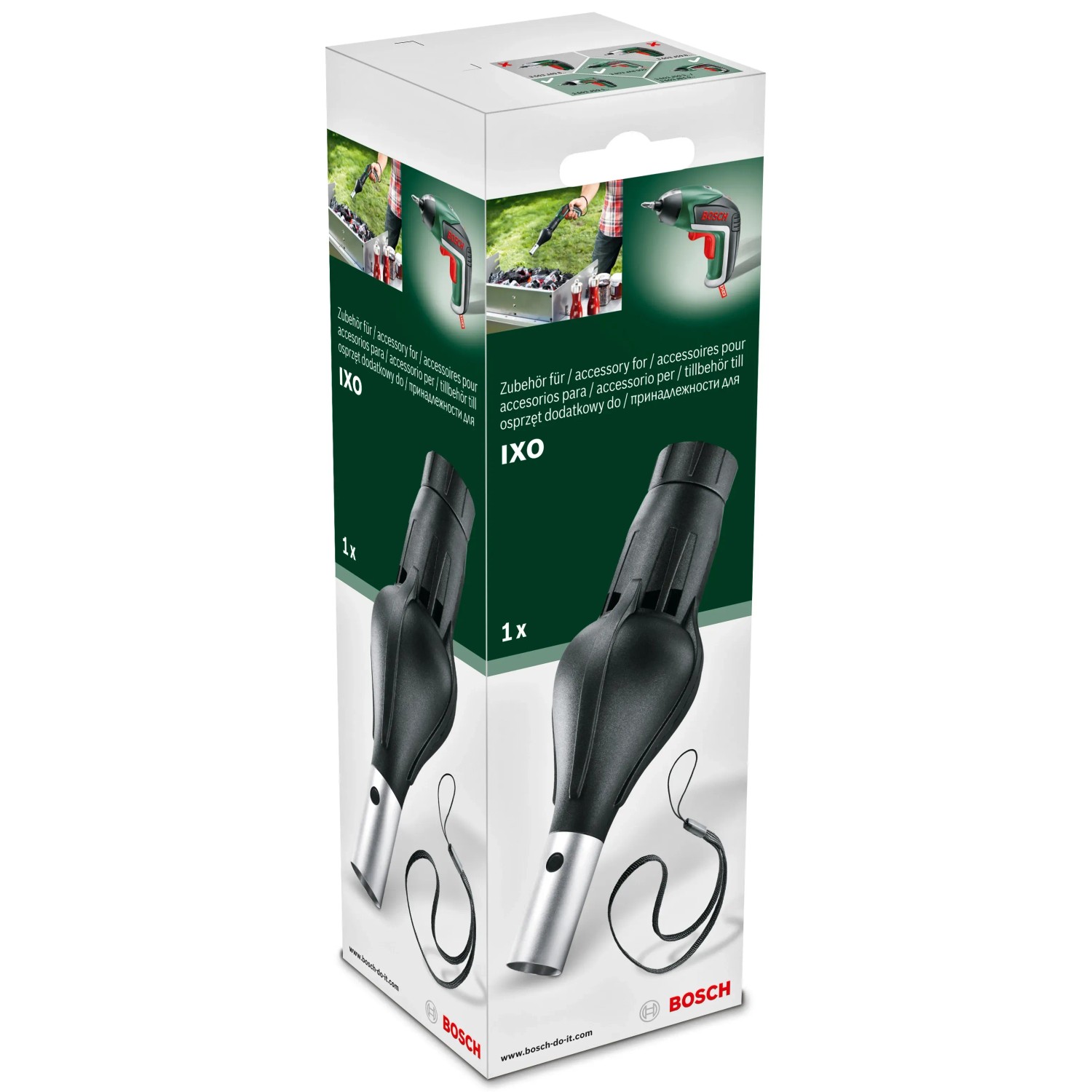 Bosch Grillgebläse-Aufsatz für Ixo in Verpackung. Zubehör für Akkuschrauber.