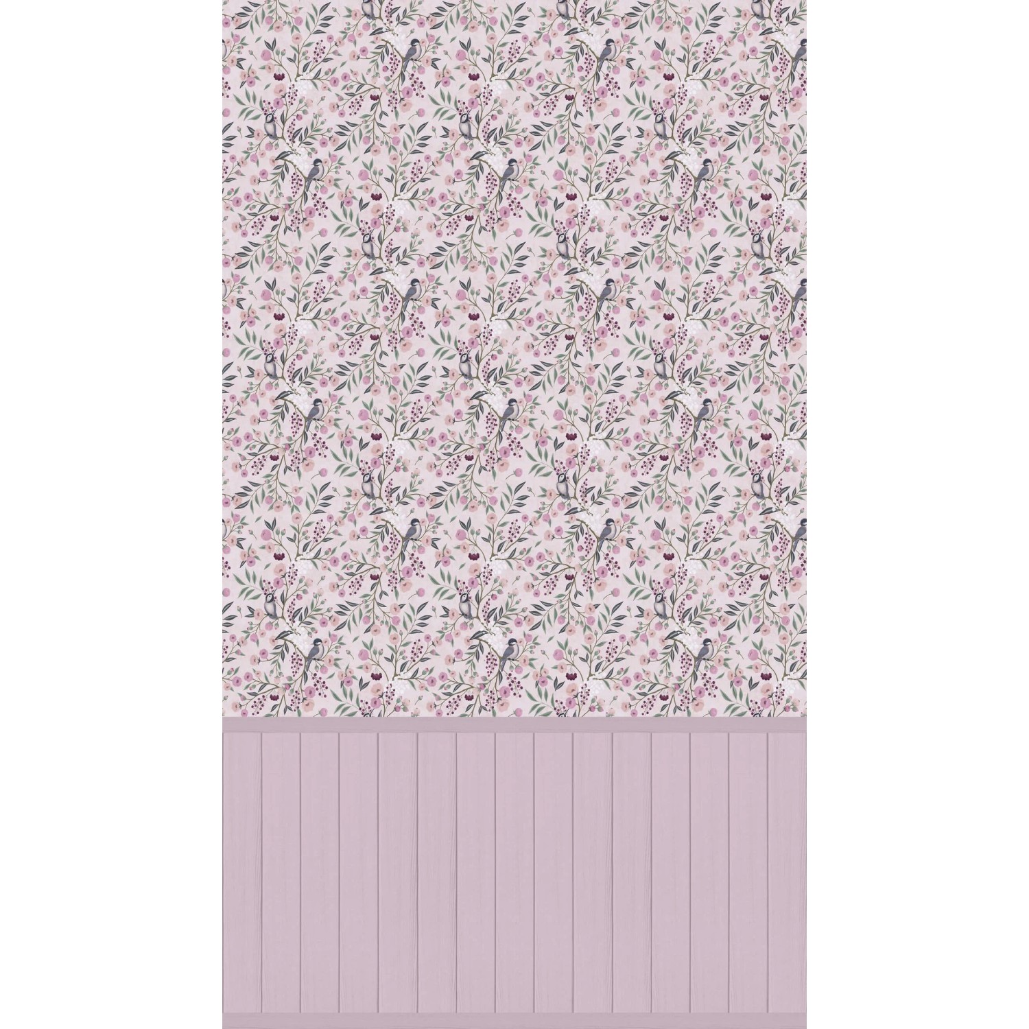 PROFHOME 770741-GU Fototapete Kindertapete Rosa Violett Grün Grau 1,59 m x 2,8 m