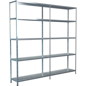 Schulte Steckregal Set, verzinkt, 200x200x35cm, mit 10 Böden. Ideal für Keller, Garage oder Werkstatt.