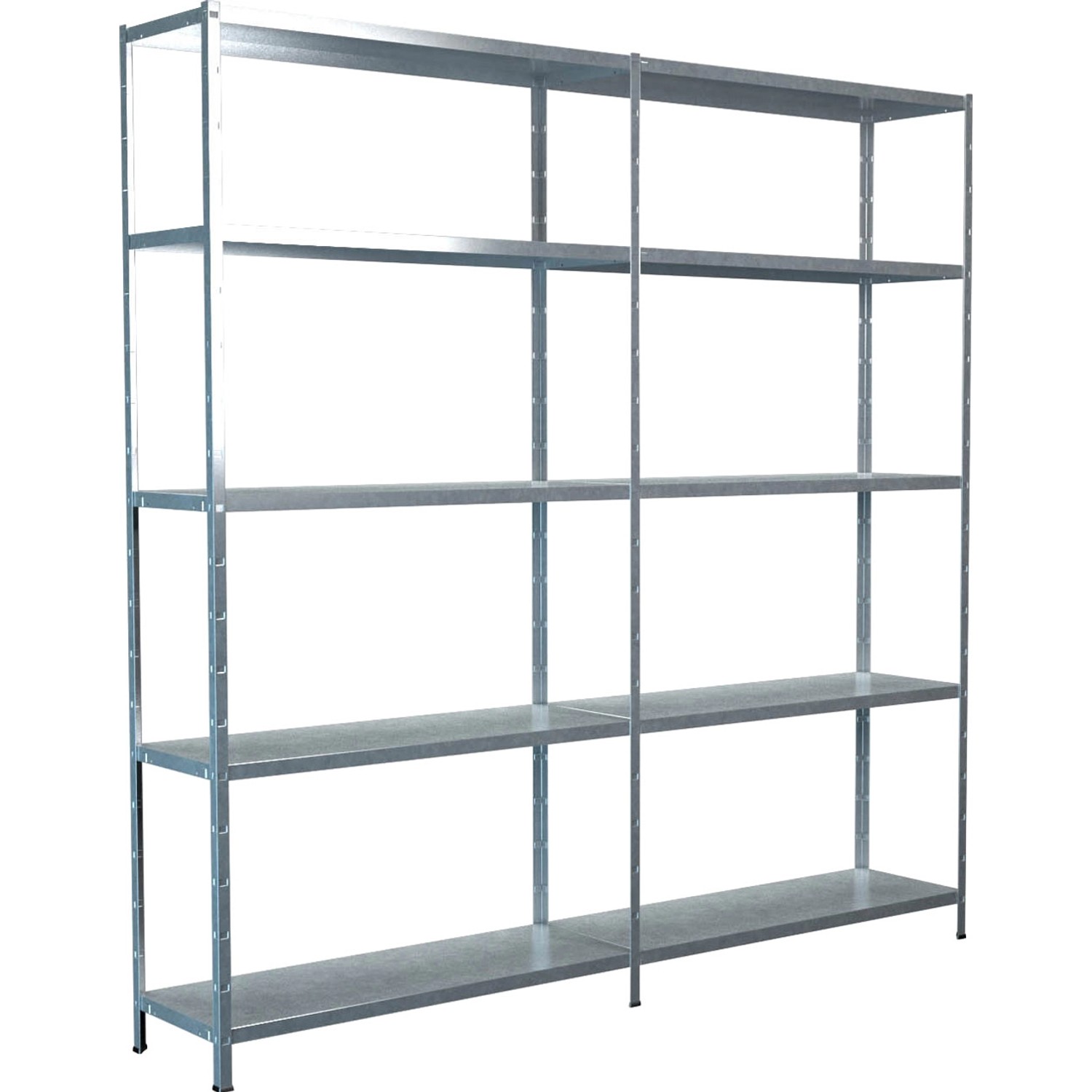 Schulte Set 1 Steckregal/Kellerregal und 1 Anbauregal Verzinkt 200 cm x 200 cm x 35 cm