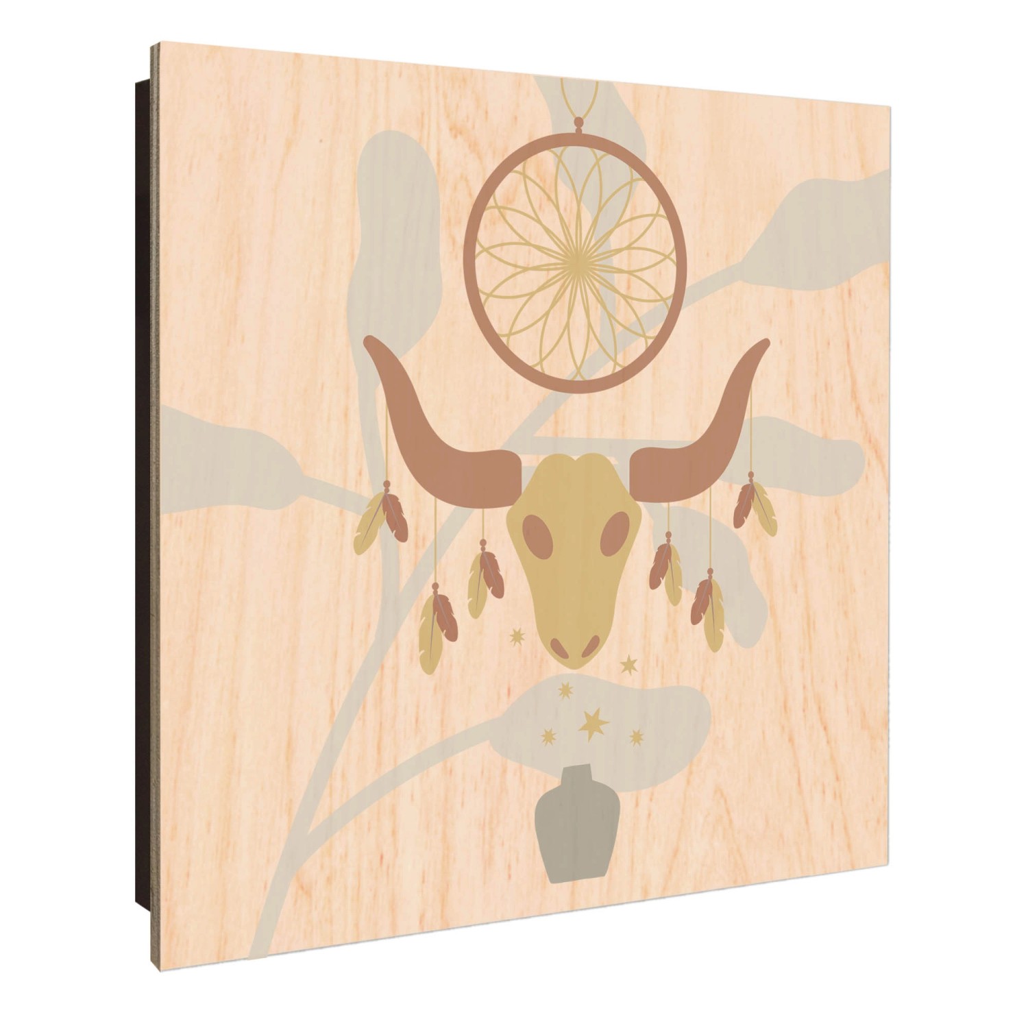 Banjado Großer Schlüsselkasten Holz 30x30cm Schwarz Scharnier Links 50 Hake günstig online kaufen