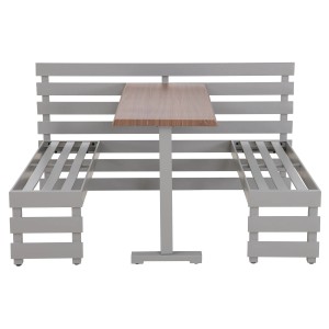 Sunjoy Gartentisch Lagos, 157x126 cm, ideal für Balkon oder Terrasse.