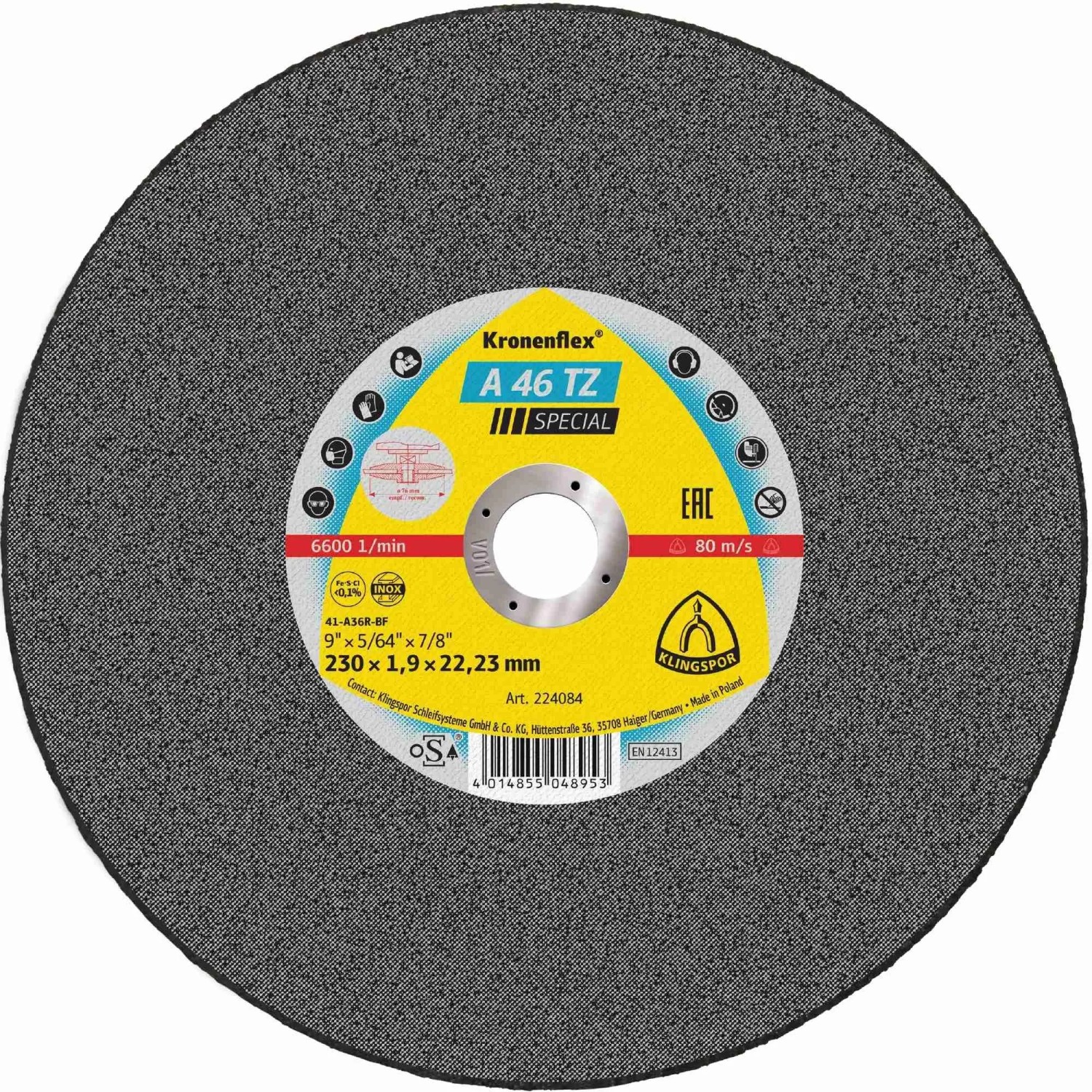 Klingspor A 46 TZ Trennscheiben 115x1,6x22,23 mm Gekröpft 25 Stück