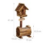 Relaxdays Vogelhäuschen Tannenholz Natur Mit Blumentopf 41 cm x 15 cm x 15 cm_4