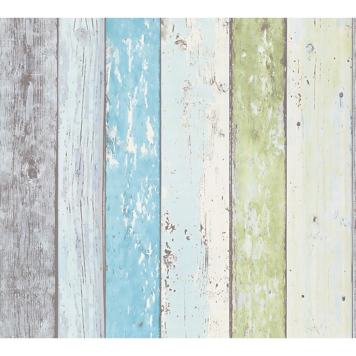 PROFHOME 855077-GU Holz Tapete Holzoptik Matt Blau Grün Weiß 0,53 m x 10,05 günstig online kaufen