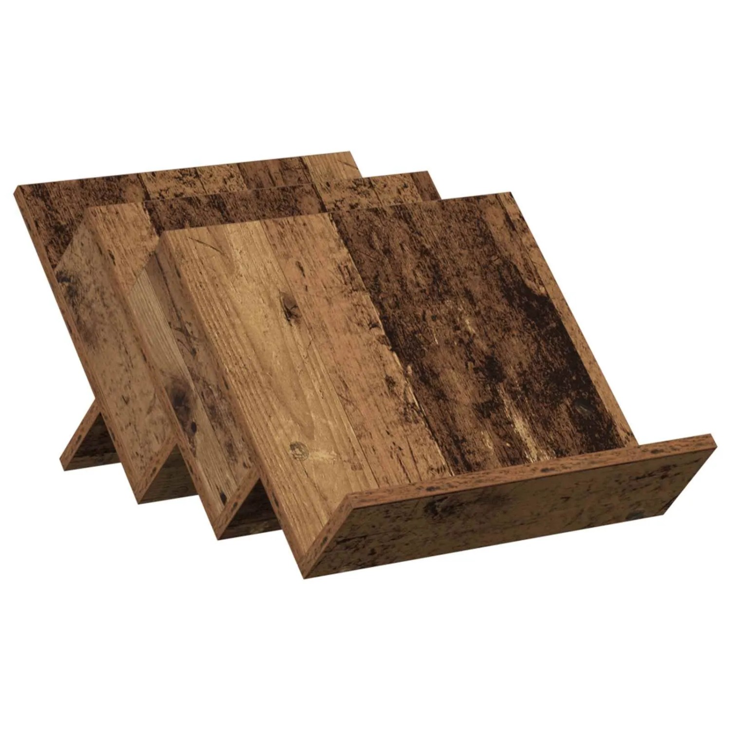 vidaXL Magazinregal mit Regal Altholz 53 x 40 x 28,5 cm Holzwerkstoff 890878