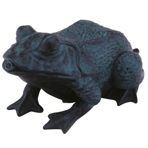 Heissner Teichfigur Frosch Set mit Solar-Pumpe (250 l/h) für Gartenteich und Wasserspiele.