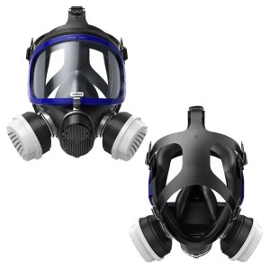 Dräger X-plore 5500 Lackiererset mit A2P3-Filtern, schwarz-weiß. Atemschutz für Lackierarbeiten.