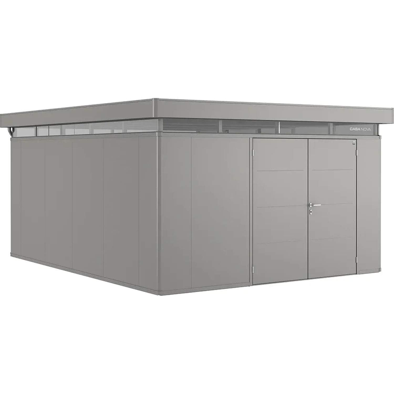 Biohort Metallgerätehaus CasaNova 4 x 5 m Quarzgrau-Metallic Türanschlag rechts
