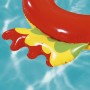 Bestway Schwimmring im Tierdesign, rot/gelb, im Wasser. Badespaß für Kinder.