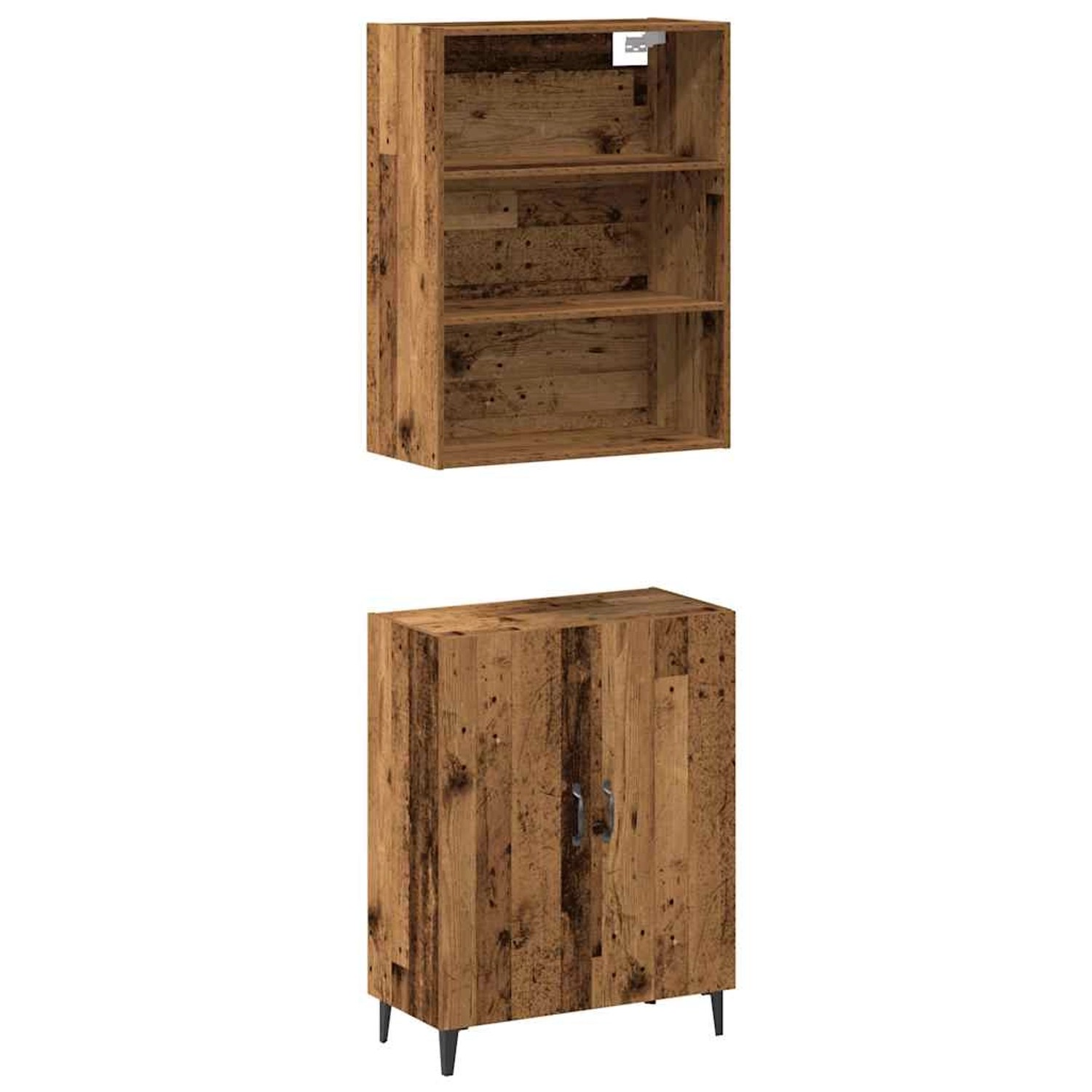 vidaXL Sideboard mit Wandschrank Altholz-Optik Holzwerkstoff 3329223 günstig online kaufen