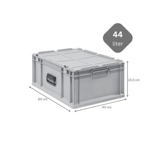 PROREGAL Spar Set 6x Eurobox Nextgen Portable HxBxT 235 x 40 x 60 cm 44 Liter Eurobehälter Transportbox Transportbehälter Stapelbehälter