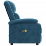 vidaXL Elektrischer Massagesessel Blau Samt 3098414_5