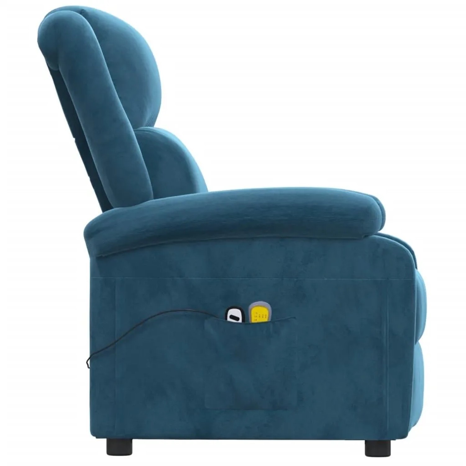 vidaXL Elektrischer Massagesessel Blau Samt 3098414_5
